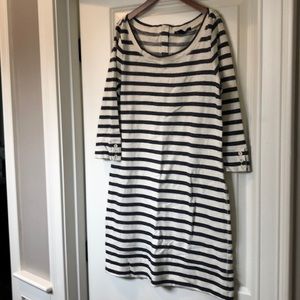 Striped banana republic cotton dress medium